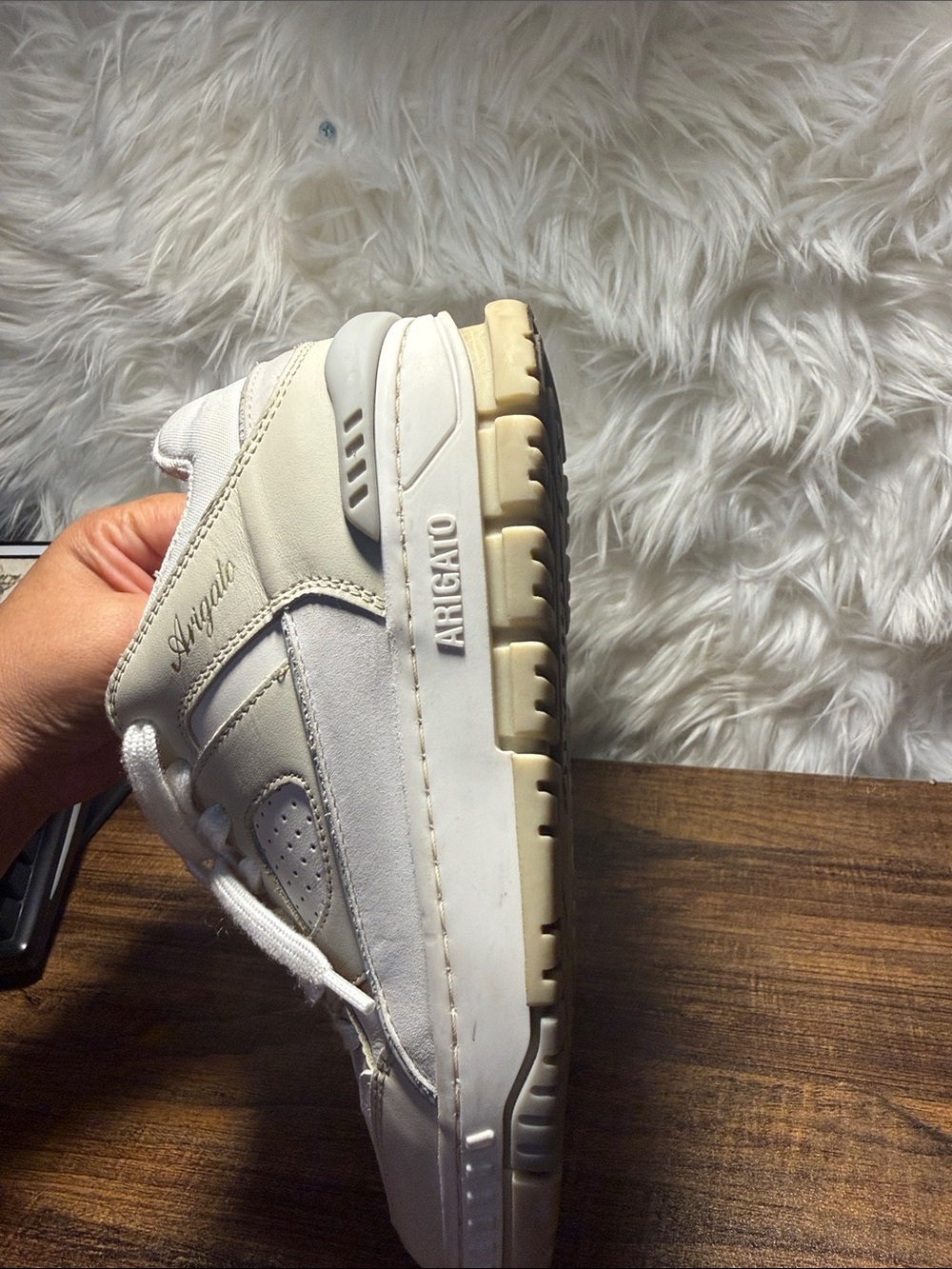Axel Arigato Cream/White Chunky Sole Sneakers - Picture 4 of 7